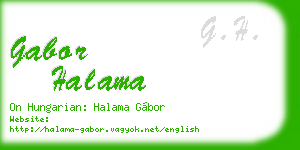 gabor halama business card